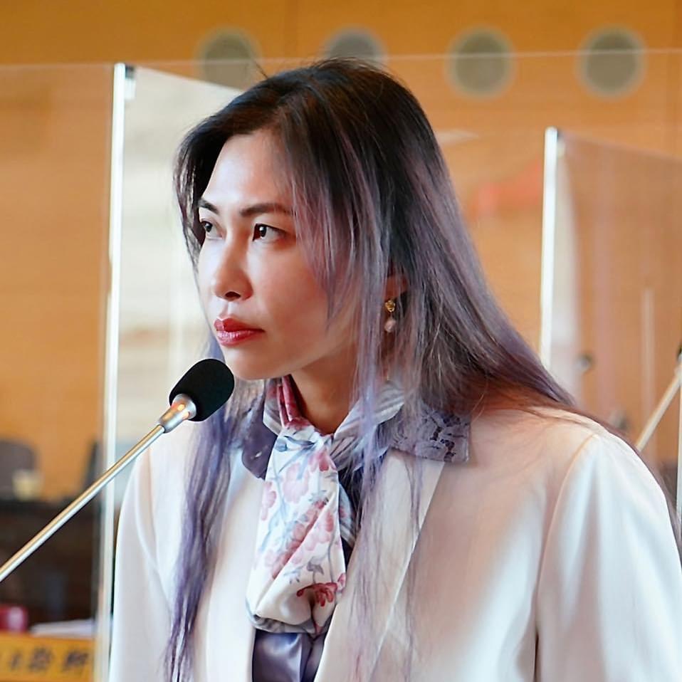 圖/佳微議員請市長認真思考地方心聲,讓台中市北區的市民能夠使用分配更完善的警備資源。 (記者蕭東翻拍)