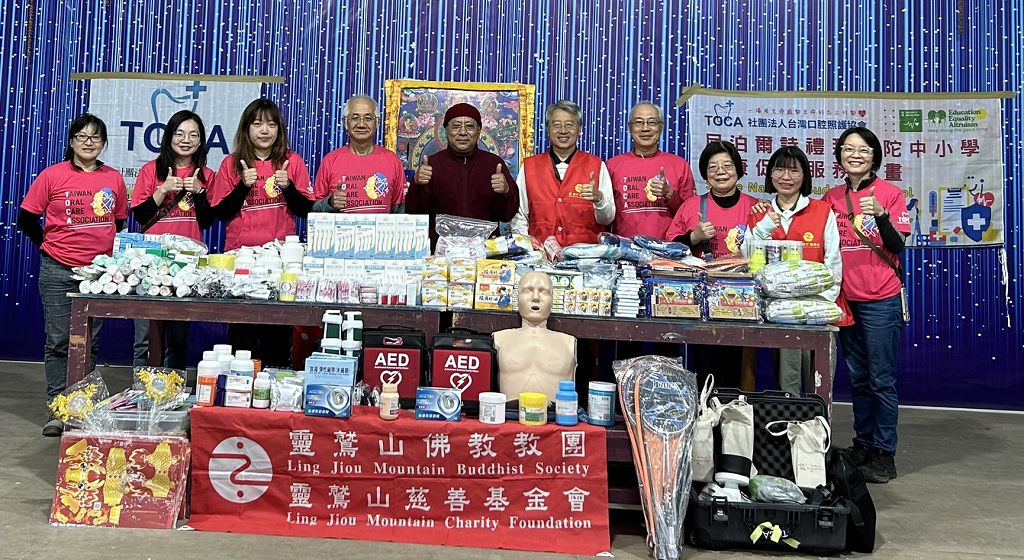 圖1，台捐贈物資一批