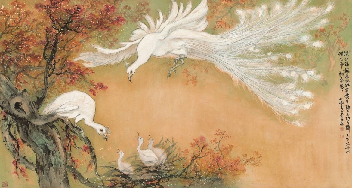 彩墨畫家陳麗雀育雛圖 日月麗天陳麗雀彩墨畫展於9月24日起在國父紀念館逸仙藝廊展出 0