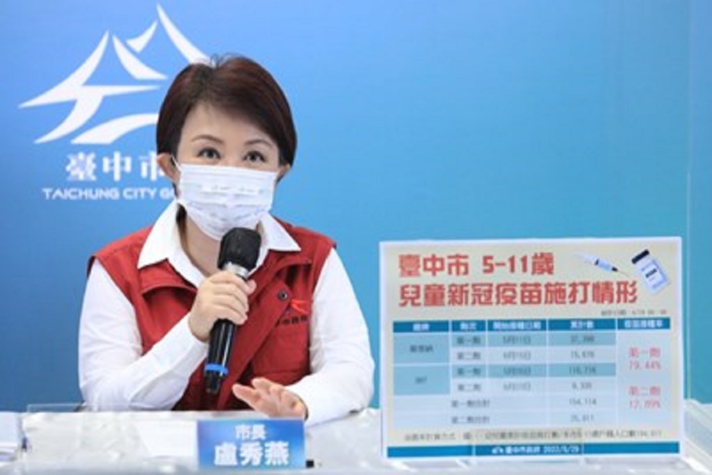 ▲台中市長盧秀燕說明，將加開校園與長者快打站整備規劃。（圖/記者澄石翻攝）