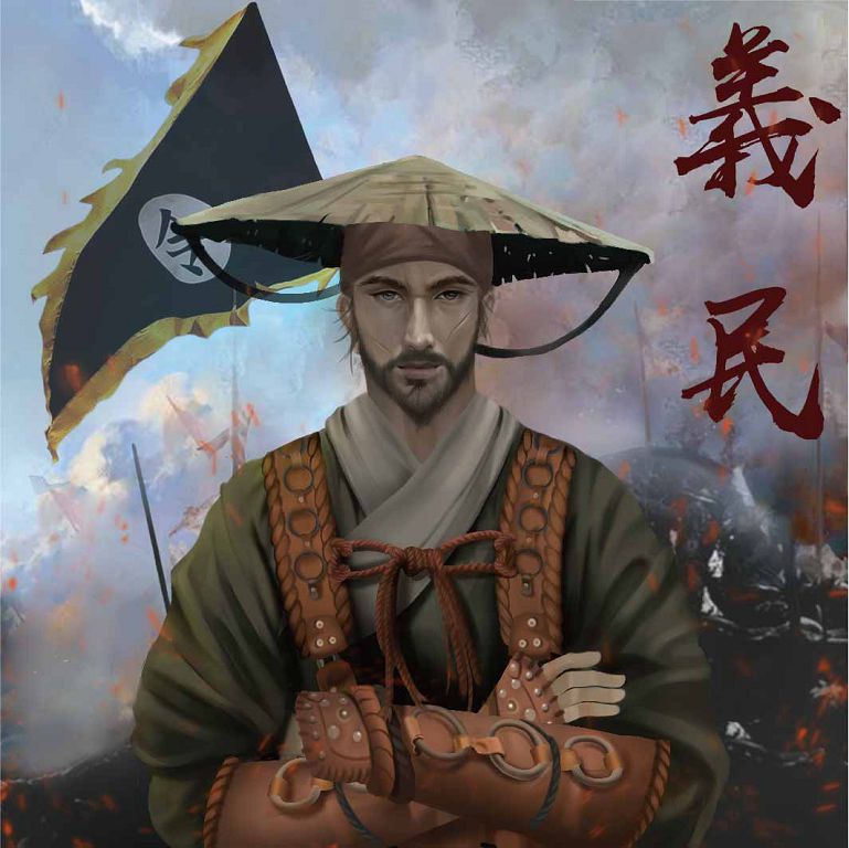 義民英雄繪畫比賽銀獎作品《義民》