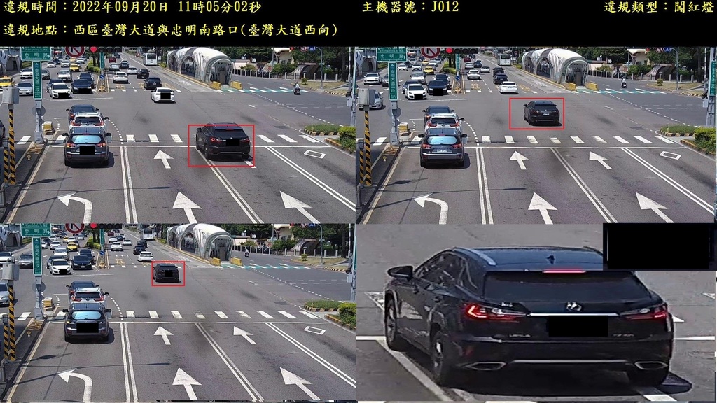 西區臺灣大道與忠明南路口 闖紅燈 (1)